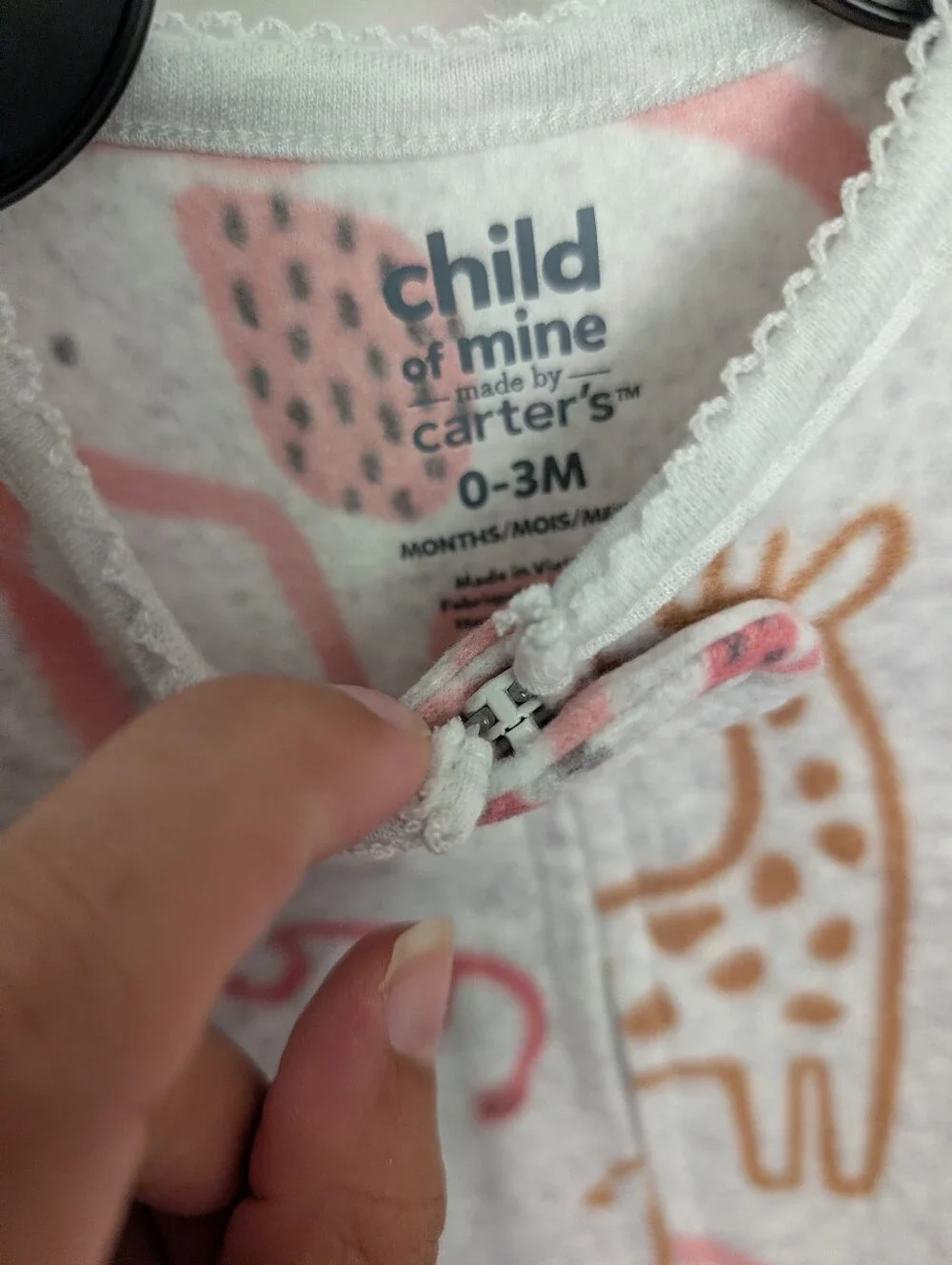 Carters zip closure